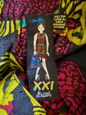 Women’s Multicolor Printed High waisted Harem Pants - Black, Pink & Yellow
